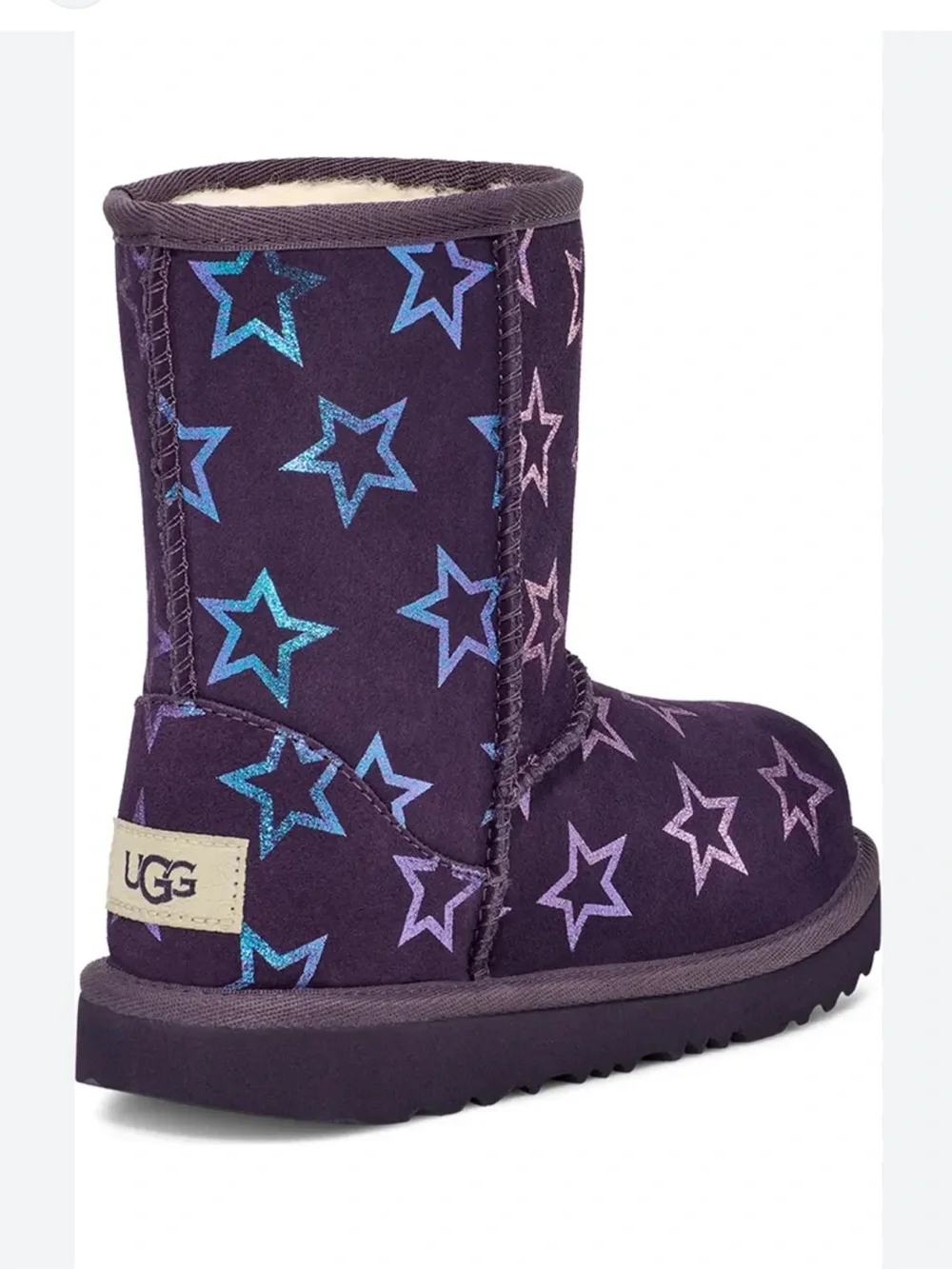 UGG Classic II Purple Iridescent Star Kids Boot